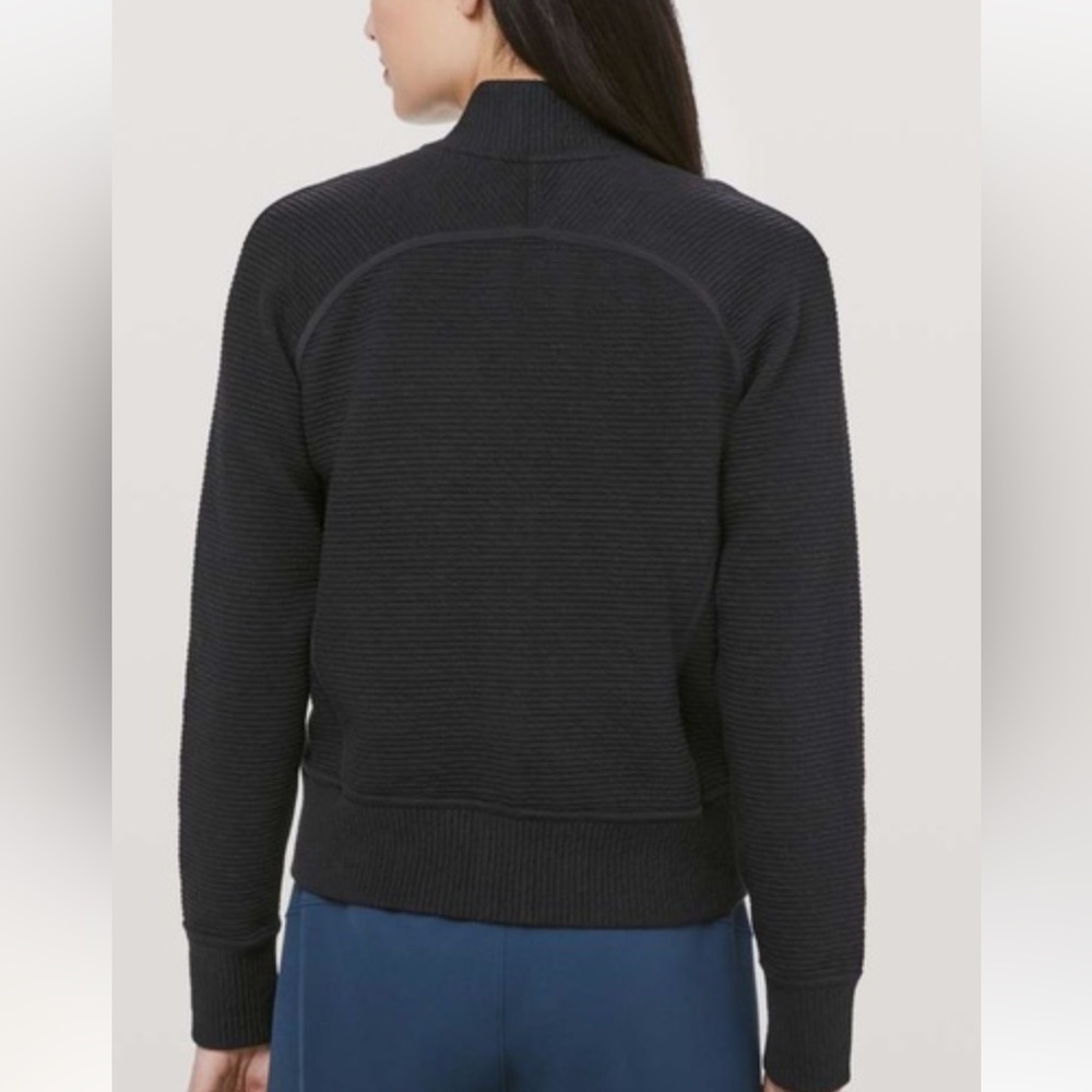 LULULEMON | Black Ribbed On Repeat Bomber Jacket 8